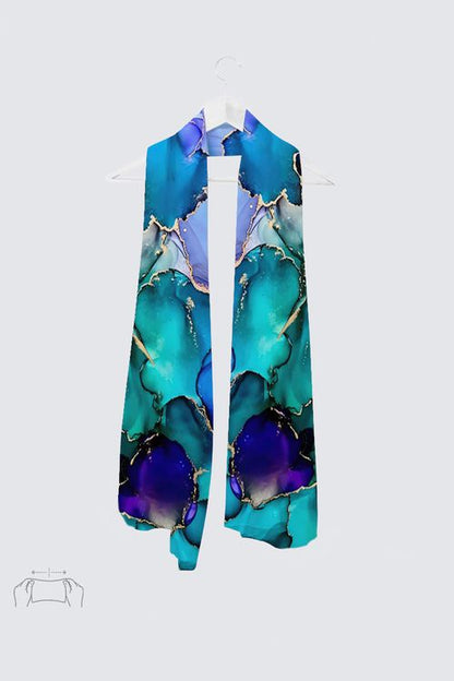 Vivienne Scarf in Soft Knit Chiffon (Sunlit Waters)