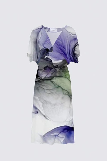 Sarah V-Neck Dress (Grapes and Vine)